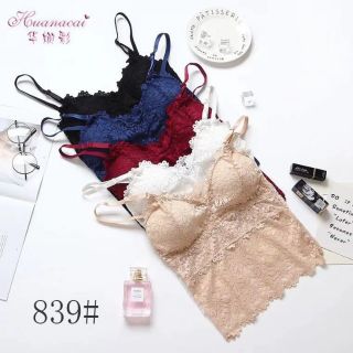 SIÊU QUYẾN RŨ - Áo bra ren hoa 2 dây dáng dài 839