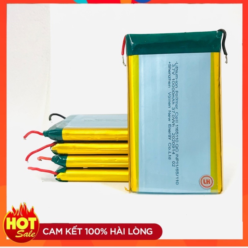 Pin Sạc LiPo (Lithium-Polymer) Cell 1165110 QC INP11/65/110 10.000mAh 3.7Volt 37Wh Shenzhen Voinen New Energy Co.Ltd