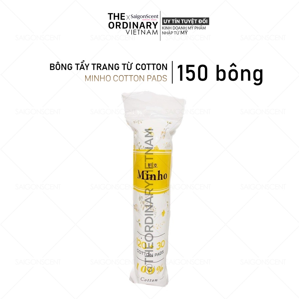 Bông tẩy trang cotton Minho ( 150 miếng )
