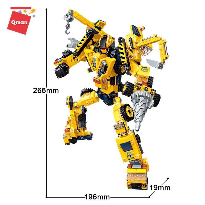 Đồ Chơi Lắp Ráp Người Máy Kỹ Thuật Bộ Gồm 6 Hộp Nhỏ 497 chi tiết cho bé 6 tuổi -  Qman 1417 - LinhKha