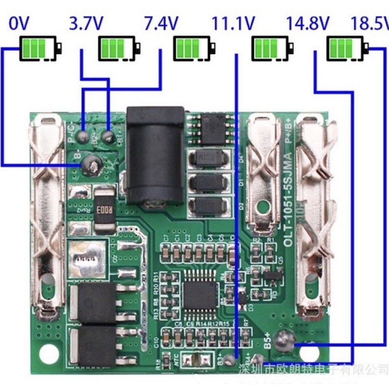 Mạch sạc bảo vệ cell pin li-ion 5s , 30A, chuyên dùng cho pin máy khoan, máy bắt vít