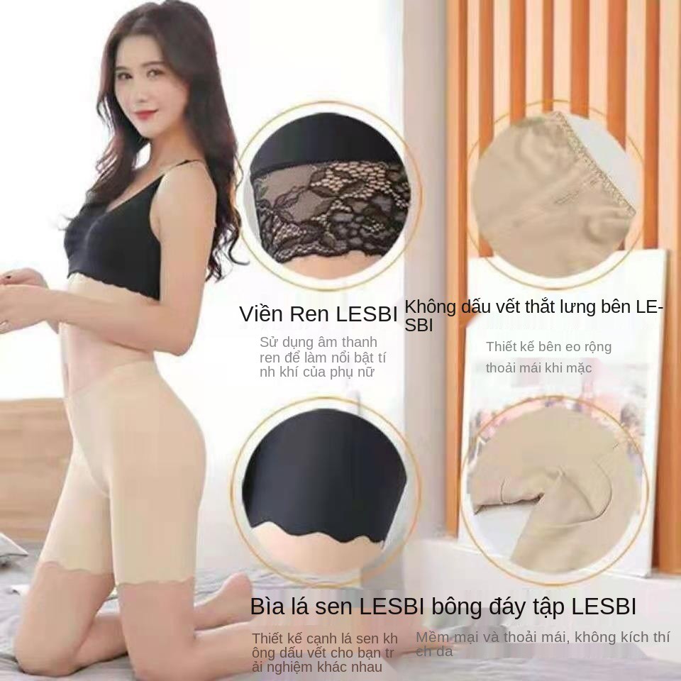 ice silk quần an toàn cho phụ nữ có váy, ren chống lóa ba đùi không nhãn mác bảo hiểm jk size lớn