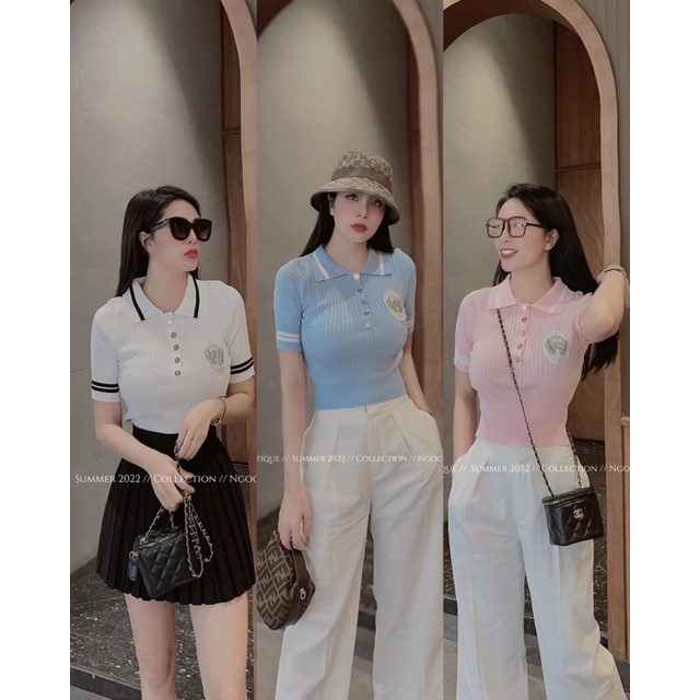 ÁO LEN CỔ BẺ ĐÍNH ĐÁ VIỀN TAY DÁNG ÔM NGƯỜI MS13781