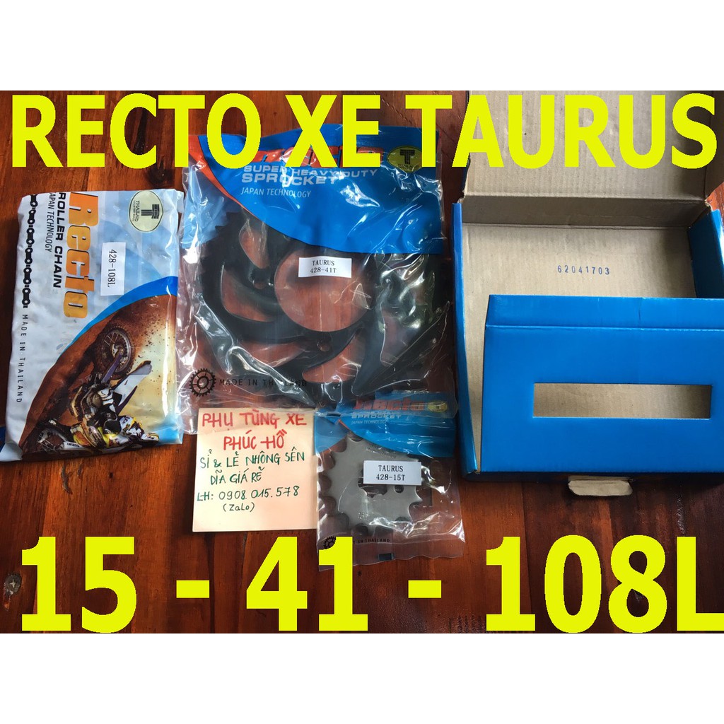 nhông sên dĩa Recto xe TAURUS