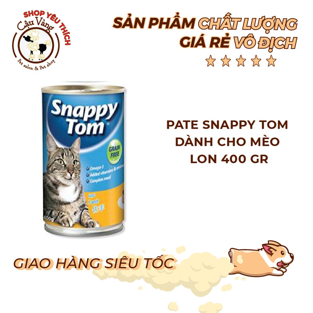 PATE MÈO SNAPPY TOM LON 400G TIỆN LỢI - AN TOÀN