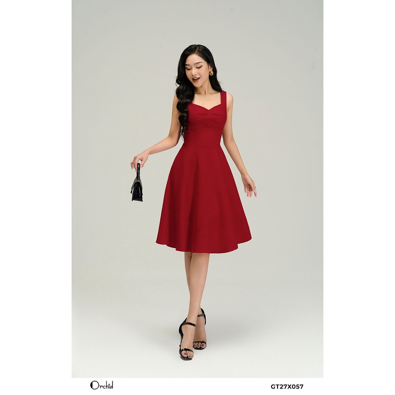Sét Bộ đầm tiểu thư Sang trọng - Váy kèm áo khoác- Chất liệu Twill Silk Orchid GT27X057