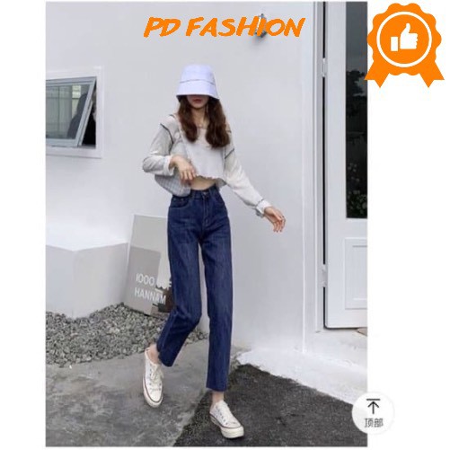 Quần bò nữ co dãn quần jean nữ sẻ gấu quần nữ túi nhọn hot 2021 PD FASHION