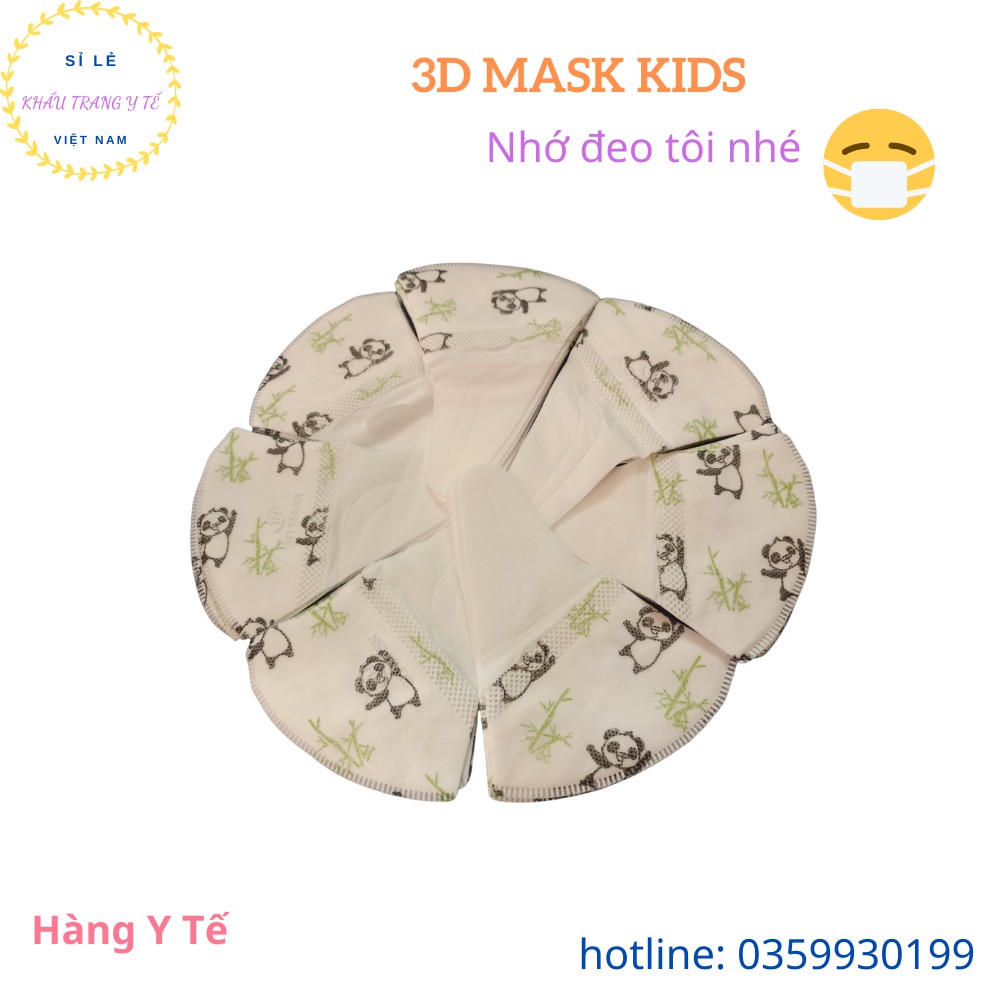 [Tuấn Huy] Khẩu Trang Y Tế Khẩu Trang Kháng Khuẩn 3D Mask Kids Hộp 50 Chiếc Có Hình