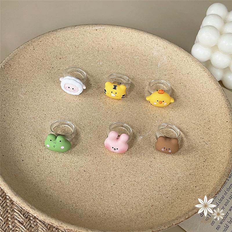 Nhẫn Hình Động Vật Dễ Thương Phong Cách Harajuku Nhật Bản