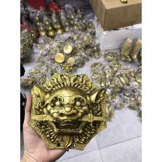 Mặt hổ phù bằng đồng phong thuỷ hoá sát trừ tà