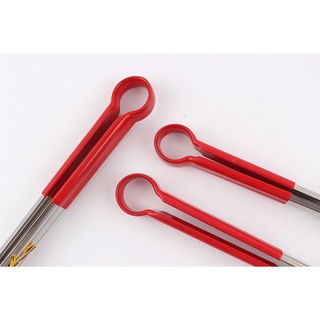 Kẹp gắp đồ nóng, thức ăn inox cán đỏ