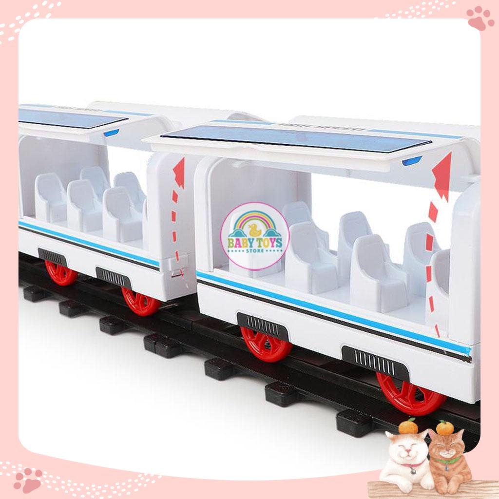 Tàu Cao Tốc Đường Ray 3 Toa, Mô Phỏng Đèn Flash, Âm Thanh Theo Tàu Công Nghệ Maglev Của Nhật Bản