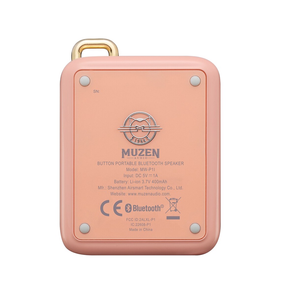 MUZEN MW-P1 Nút Mini Loa Bluetooth Quà tặng Cổ điển Âm thanh Không dây Kim loại Nhỏ Sáng tạo