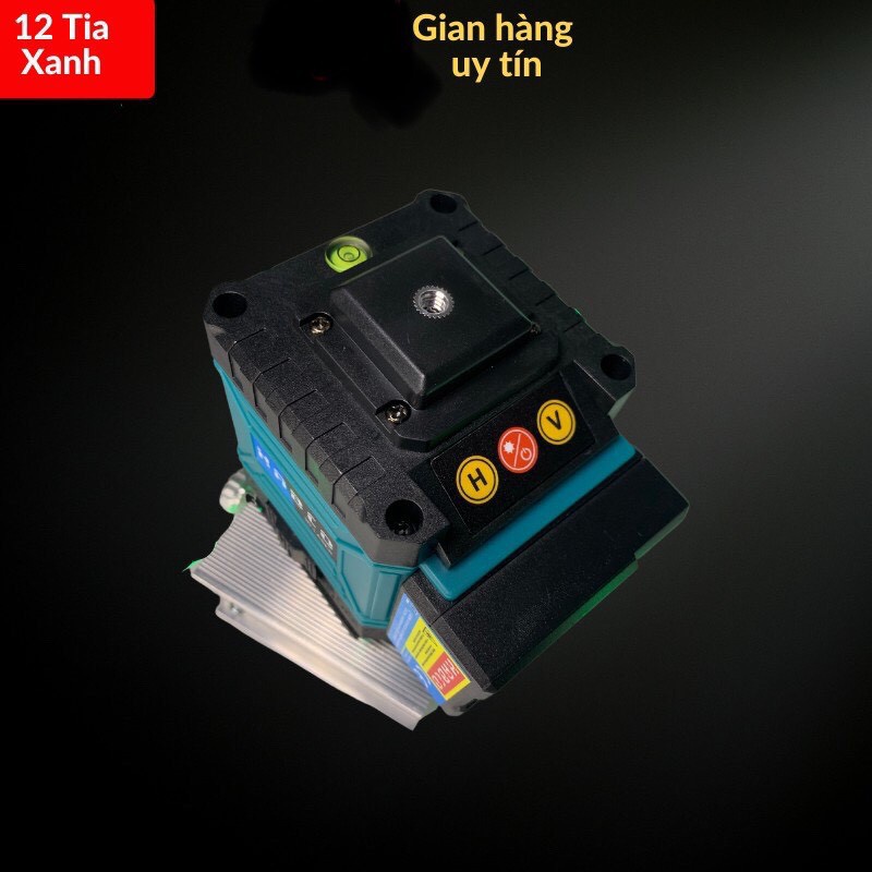 Máy Bắn Tia Laze, Máy Cân bằng 12 Tia Xanh HABCO - Cân Bằng Tự Động - 2 Pin Sạc - Tặng Kèm Chân Trụ 1m2