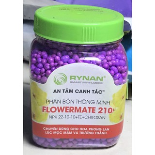 Phân Bón Thông Minh Rynan Flowermate 210 Chuyên dùng cho Hoa Phong Lan lúc mọc mầm và trưởng thành (Hũ 150g)