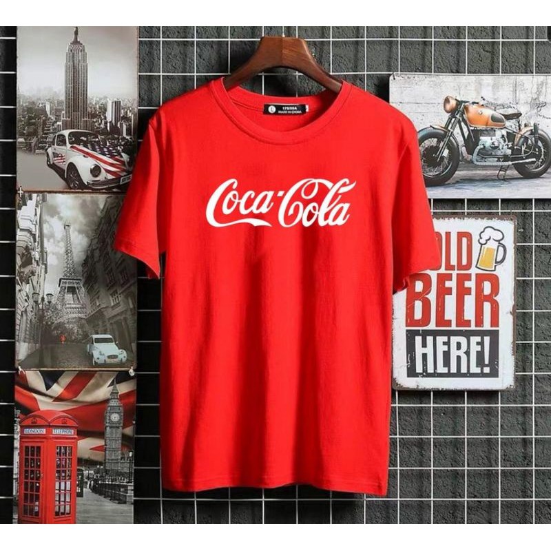 Coca-Cola Áo Thun Nam Tay Ngắn Cổ Tròn Có In Hình Thời Trang Phong Cách