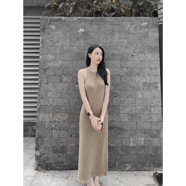 (Ảnh thật tự chụp) Đầm 2 dây len cao cấp xuất xứ Quảng Châu V511 ⚡️ váy dây len xịn sò dáng suông co giãn ngocanh6959 | BigBuy360 - bigbuy360.vn