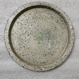 Dĩa lót chậu cây bằng xi măng đá mài - tròn 28cm