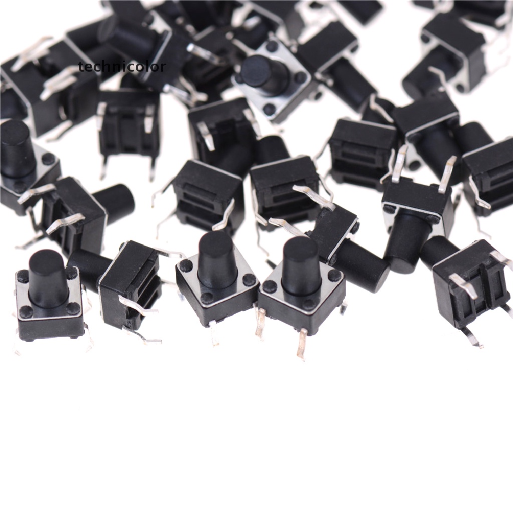 Set 50 Công Tắc Nút Nhấn 4 Chấu 6 * 6 * 8mm