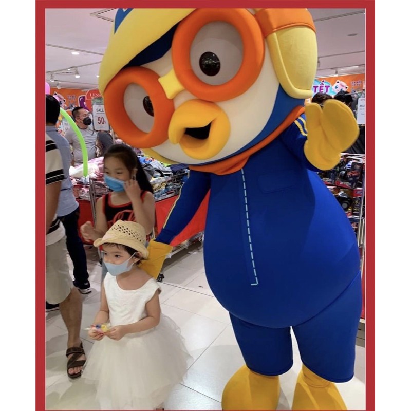 MASCOT CHIM CÁNH CỤT PORORO HOÁ TRANG HOẠT NÁO