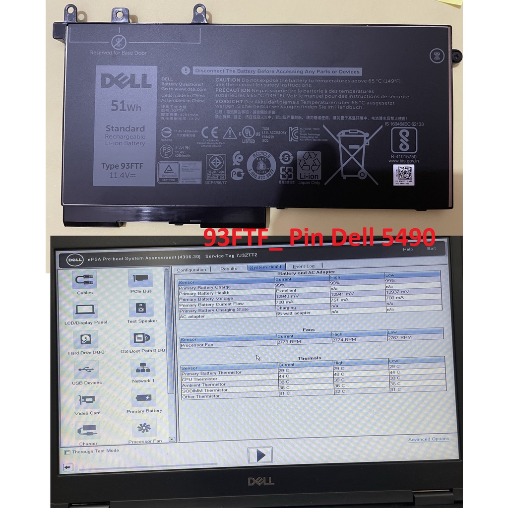 PIN tháo máy Dell Latitude E5450, E5550 -G5M10 8V5GX, 08V5GX / E5470 E5570 ...... - 6MT4T