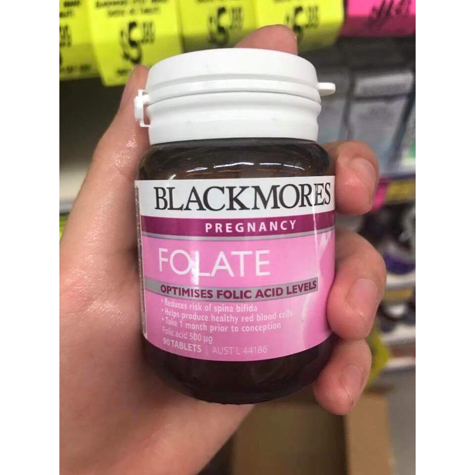 BlackmoresFolate 500mcg bổ sung axit folic cho bà bầu