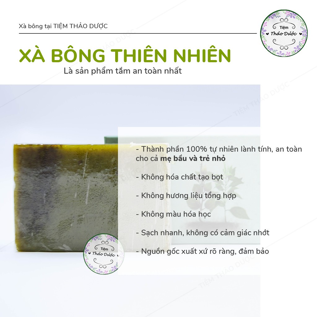 Xà bông Sinh Dược , xà phòng than tre dưỡng da,tẩy da chết từ hạt than tre 100gr