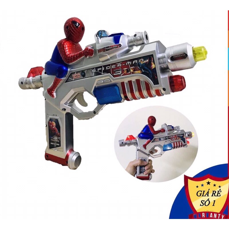 Đồ chơi súng nhựa chạy pin người nhện nhiều mẫu cho bé trai đồ chơi trẻ em