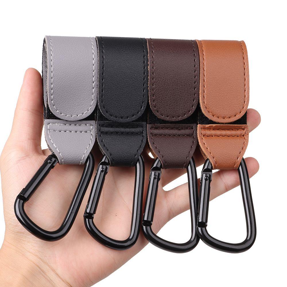 ESPO 1 / 2 Móc Da PU Treo Đồ Xoay 360 Độ Gắn Xe Đẩy Em Bé