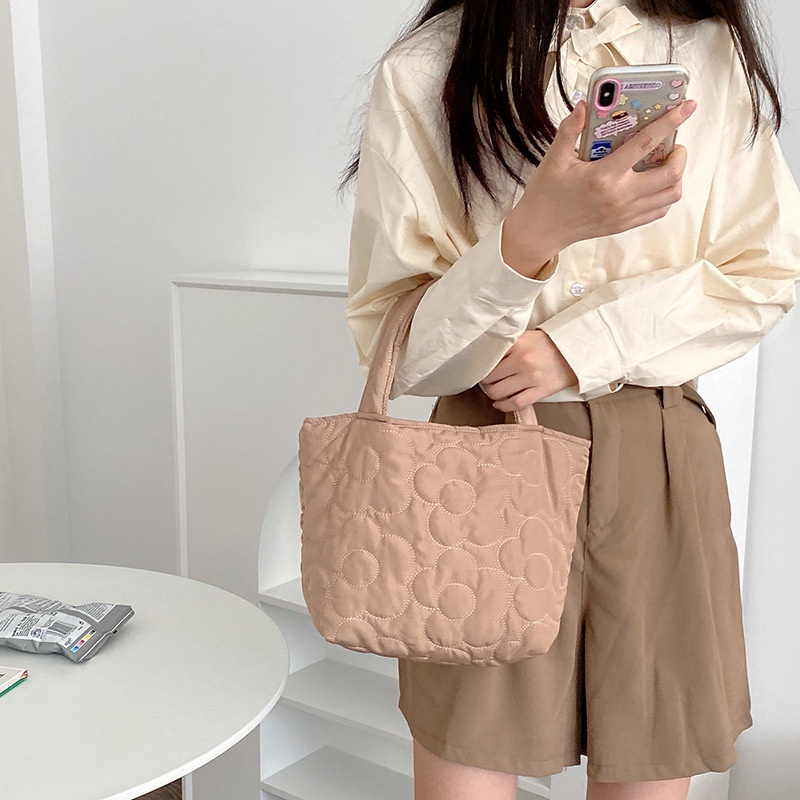Túi Xách Cầm Tay Màu Sắc Kẹo Ngọt Đơn Giản Xinh Xắn Dành Cho Nữ