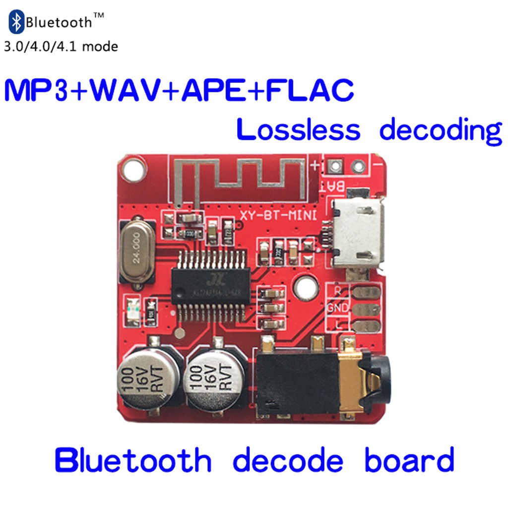 Bo mạch giải mã âm thanh Lossless Bluetooth MP3 3.7-5V cho mô đun âm ly âm thanh trên xe hơi