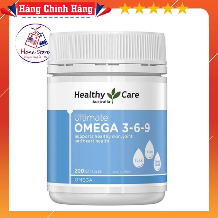 Viên bổ sung Omega 3 6 9 của Úc Healthy Care Ultimate Omega 3-6-9 - Hộp 200 viên