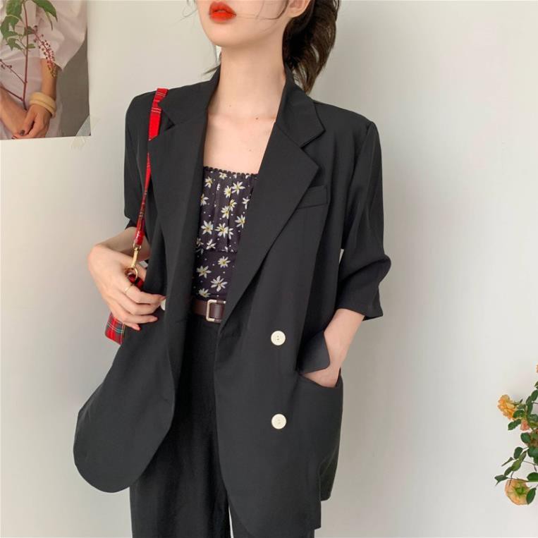 Áo blazer tay lỡ mềm