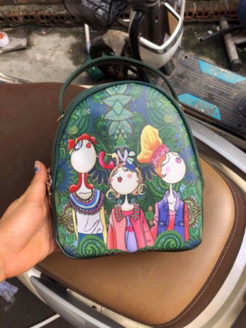 Balo họa tiết 3 cô gái rừng xanh Nga