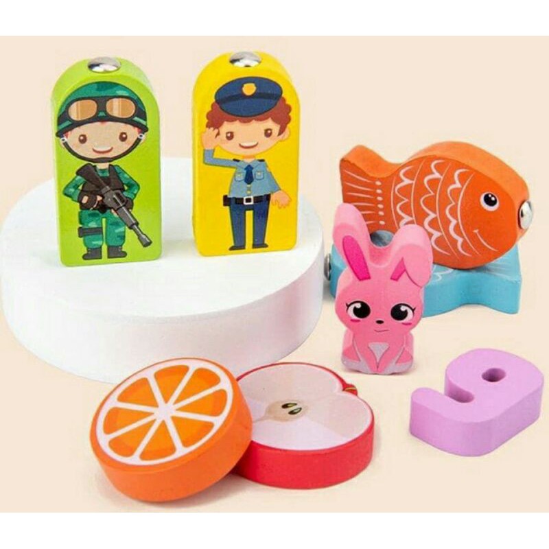 Bộ Đồ Chơi Bằng Gỗ Cho Bé Thông Minh Phát Triển Chí Tuệ