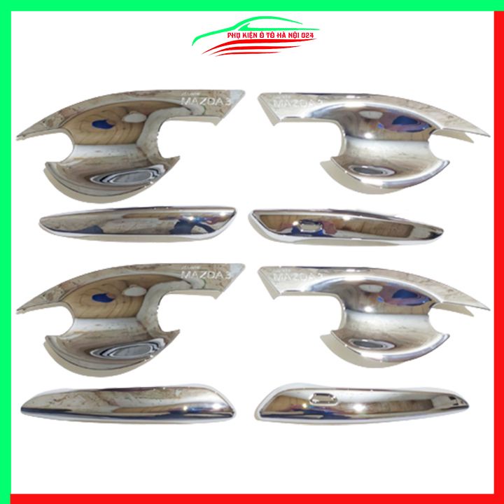 Ốp tay hõm mạ crom Mazda 3 2020-2023 sáng bóng chống trầy bảo vệ cửa xe ô tô