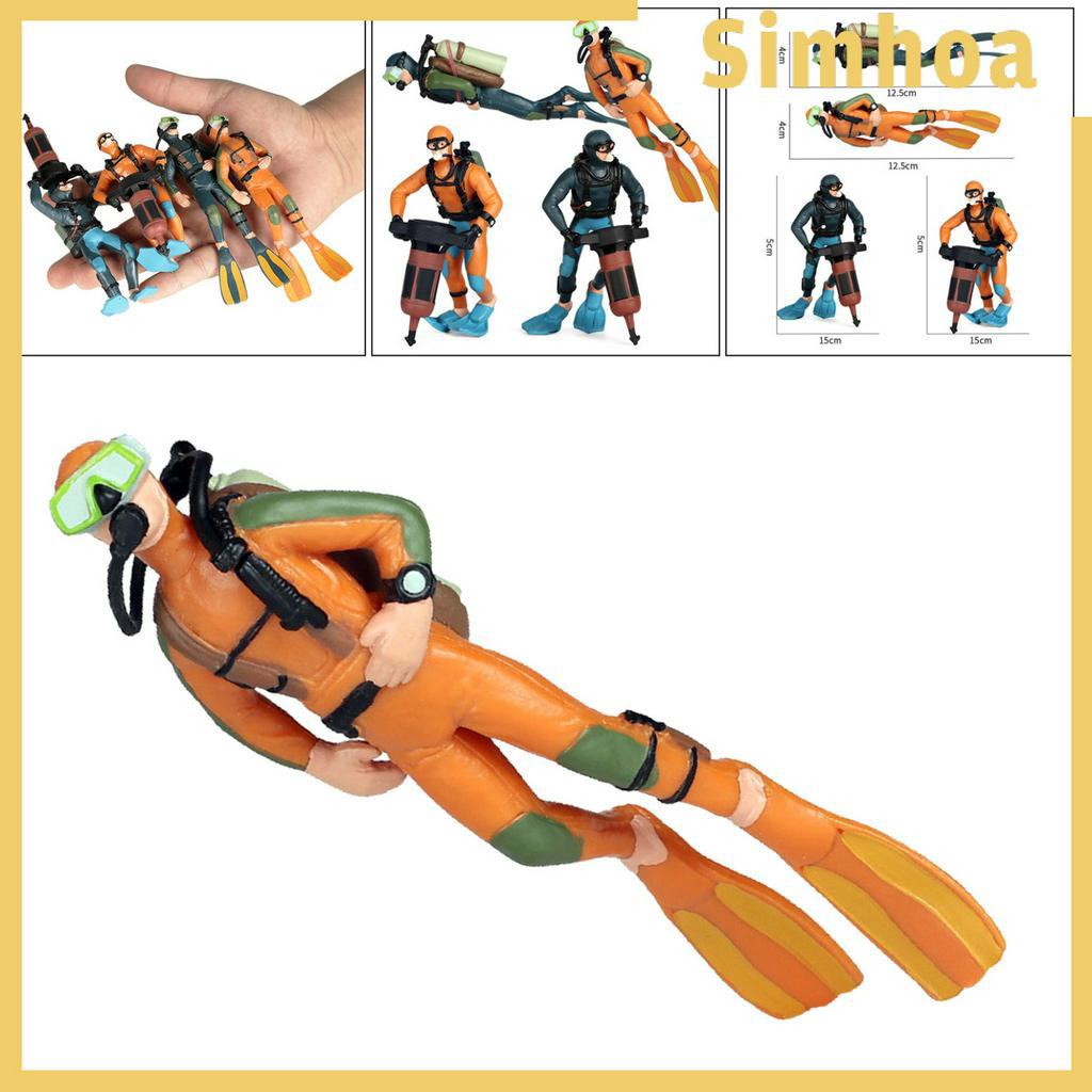 Mô hình thợ lặn thu nhỏ trang trí bể cá cảnh đa năng