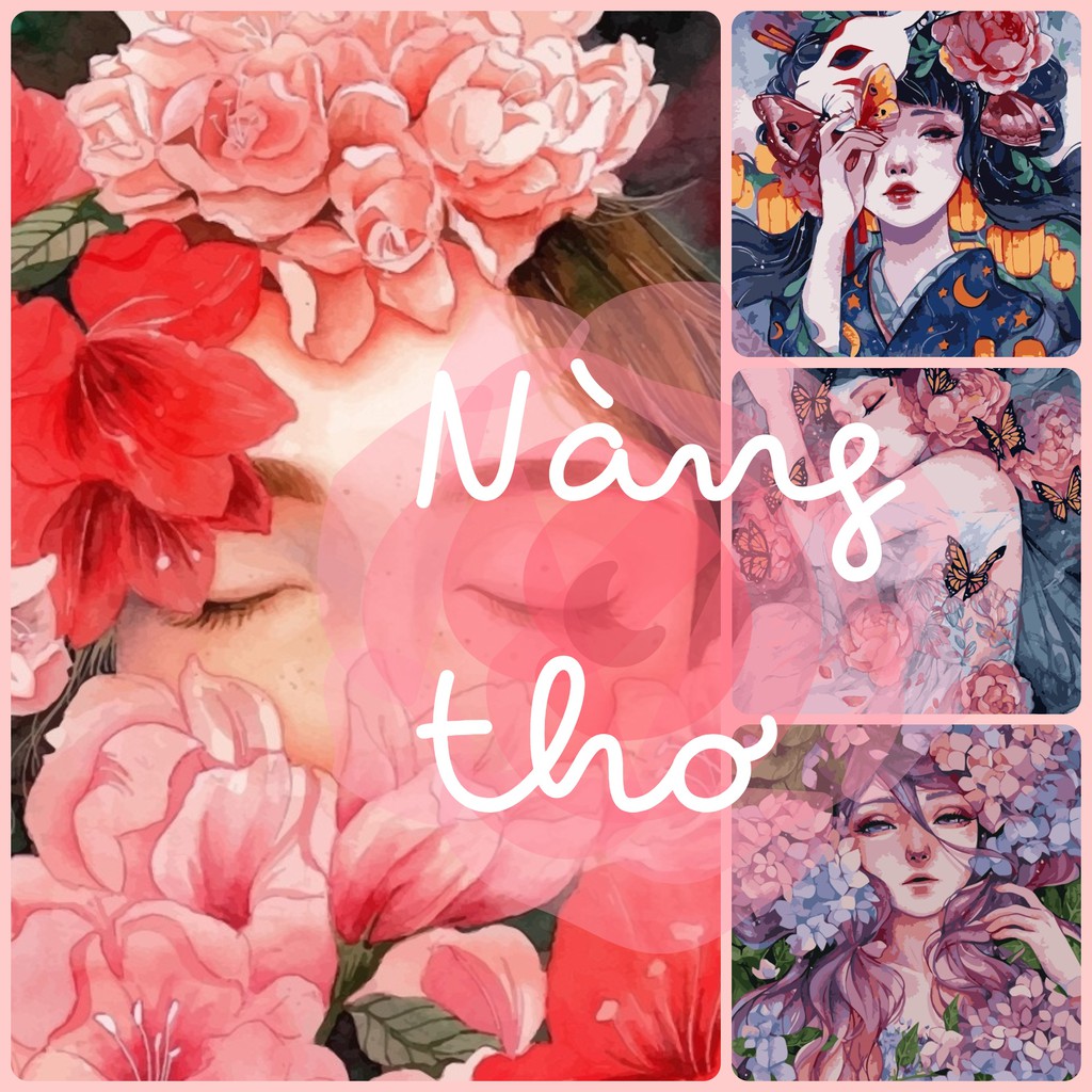 🌸DIY-TRANH MADOCA-CÔ GÁI🌸Tranh sơn dầu số hóa 40-50 GỒM MÀU VẼ,CỌ VÀ TRANH ĐÓNG SẴN KHUNG🌸Trang trí -decor | BigBuy360 - bigbuy360.vn