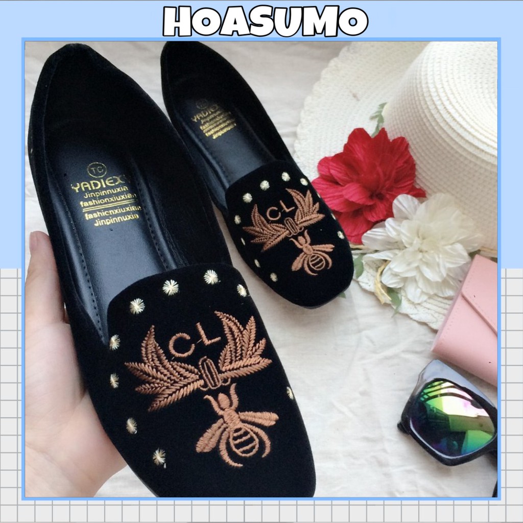 Giày bệt thêu hình ong nữ 69k(KÈM VIDEO VÀ ẢNH THẬT)