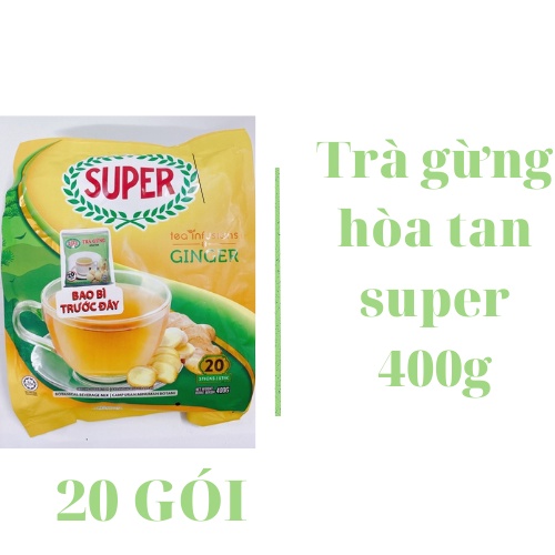 Trà gừng hòa tan super 400g( 20gx 20 gói)