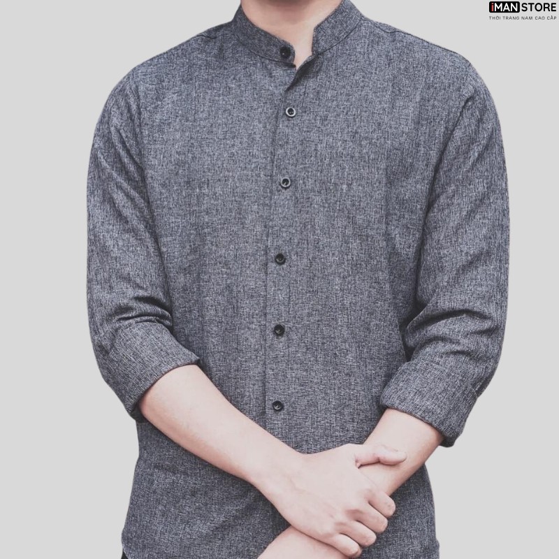 Áo Sơ Mi Nam Cổ Tàu VẢI ĐŨI, Sơ Mi Nam Hàn Quốc Dài Tay Chất Vải Đũi Cao Cấp, Thoáng Mát, Bền ĐẸP | BigBuy360 - bigbuy360.vn