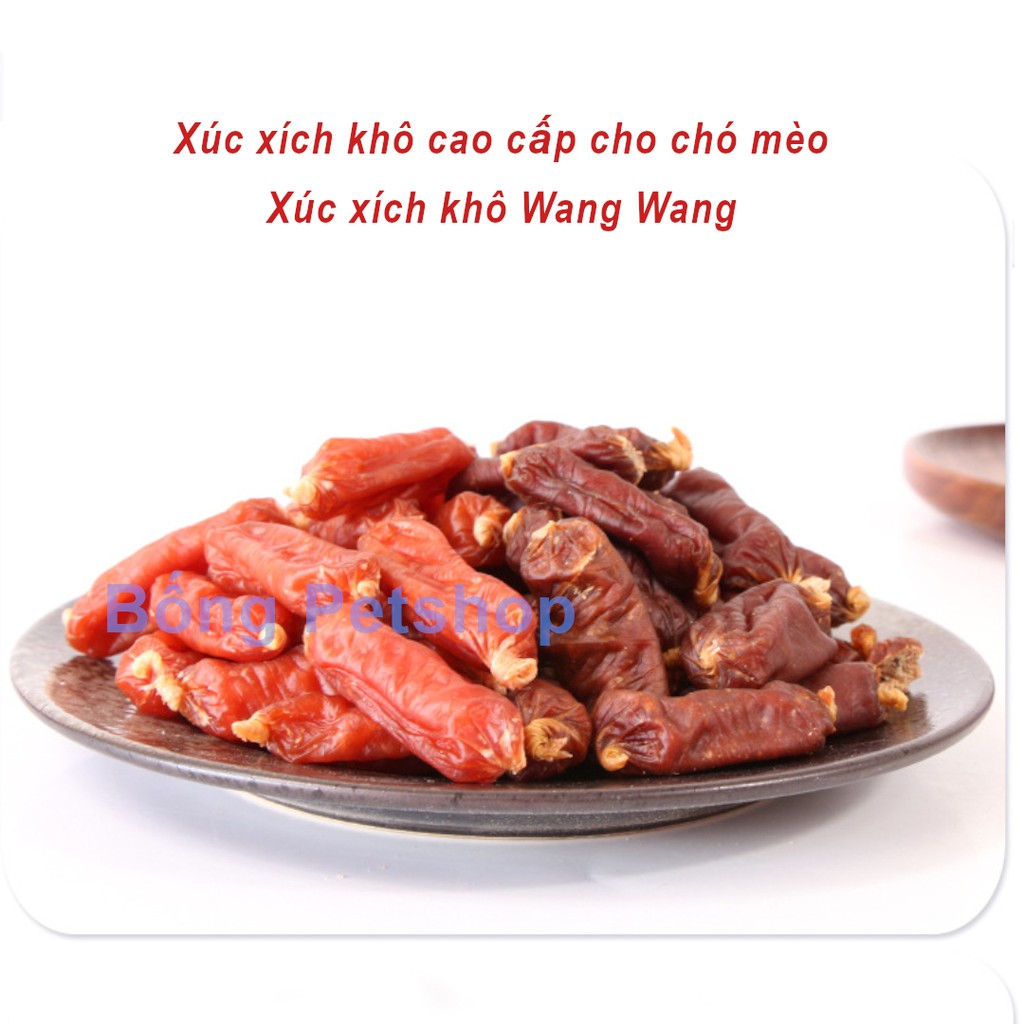 Bánh thưởng, xúc xích cao cấp cho chó - Xúc xích khô Wang Wang hộp 200g