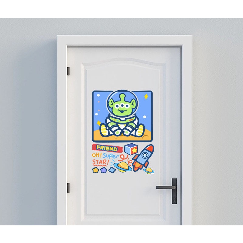 Miếng Dán Tường Họa Tiết Hoạt Hình Câu Chuyện Đồ Chơi Dễ Thương Cho Bé