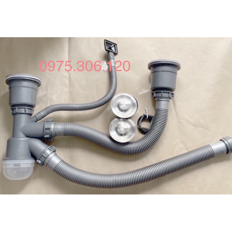 [CHẬU ĐÚC} Chậu Rửa Chén Bát INOX SUS 304 N5 8245 NA.GRAND và xả chậu và Rổ rút và Vòi chén nóng lạnh và Bình rửa chén