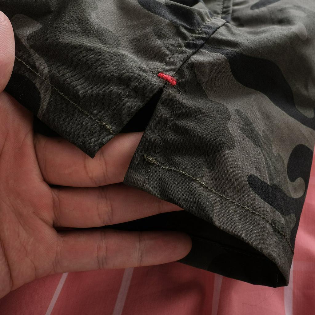 Quần đùi nam có túi kate họa tiết, quần ngủ nam thoáng mát