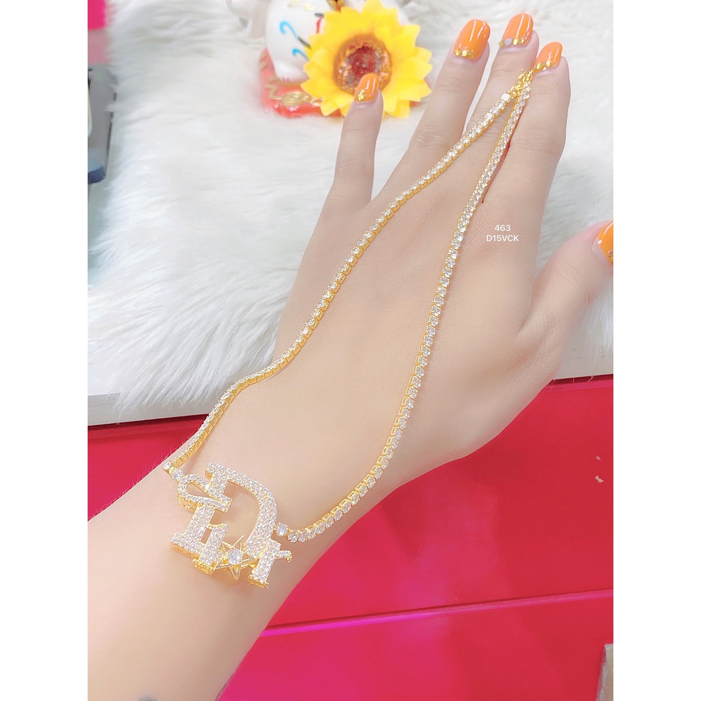 Dây chuyền đính đá UHA mạ vàng 18K - vàng trắng DC15
