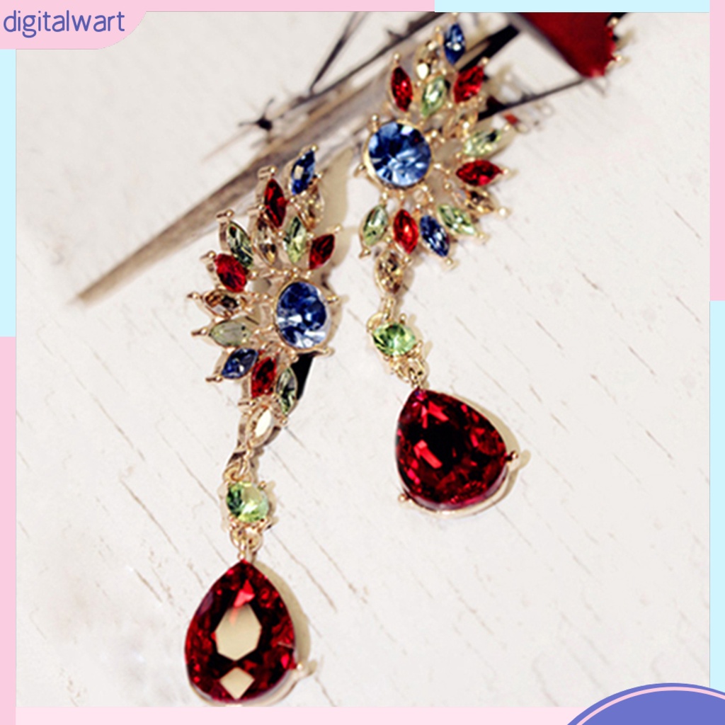 Đôi Khuyên Tai Dáng Dài Hình Đôi Cánh Đính Đá Thời Trang Dành Cho Nữ