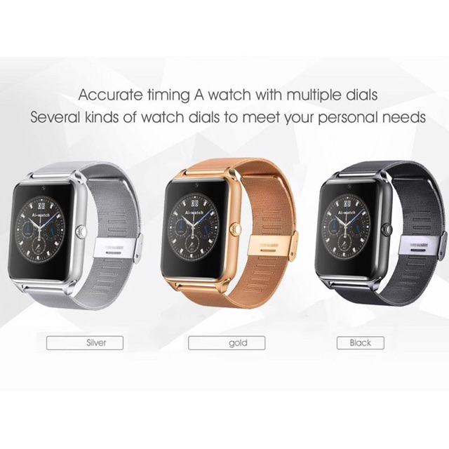 Đồng hồ thông minh dây kim loại Z08 thiết kế sang trọng - Smart watch đeo tay xài sim pin 350mah