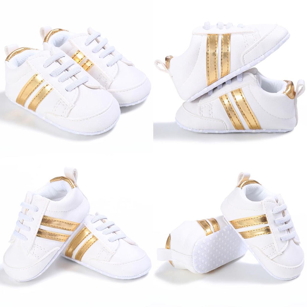 Giày Thể Thao Da Đế Mềm Chống Trượt Thời Trang Cho Bé Sơ Sinh