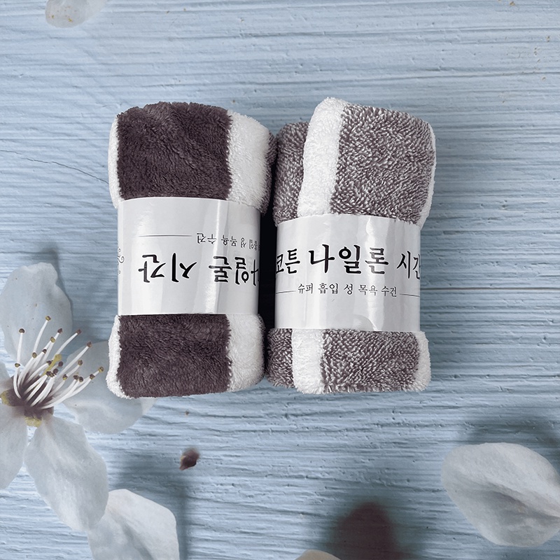 Khăn mặt lông cừu siêu mềm mịn, thấm hút cực tốt, an toàn cho da 30x50cm